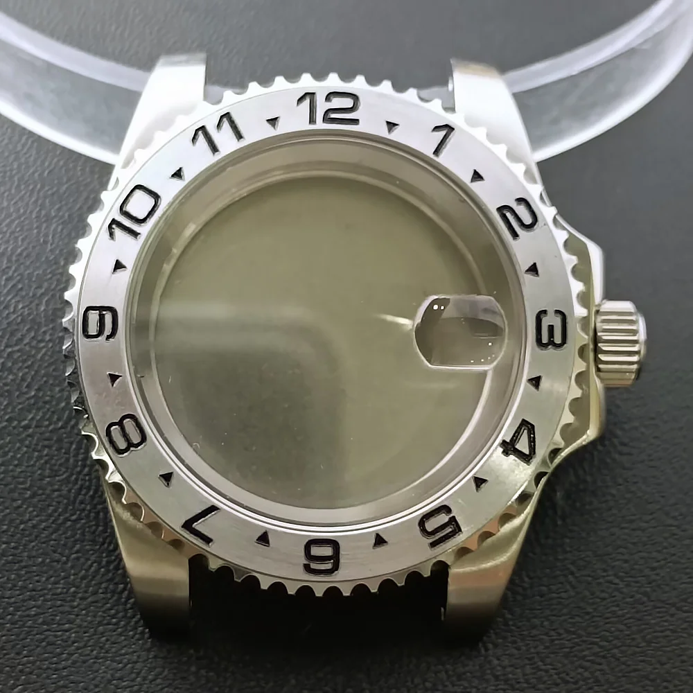 NH35 GMT Steel Watch Case 40.5mm Silver 84 NH35 GMT Steel Watch Case 40.5mm Silver - Image 84