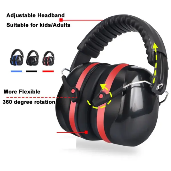 Foldable Anti-Noise Earmuffs SNR-35dB Protection - Image 6