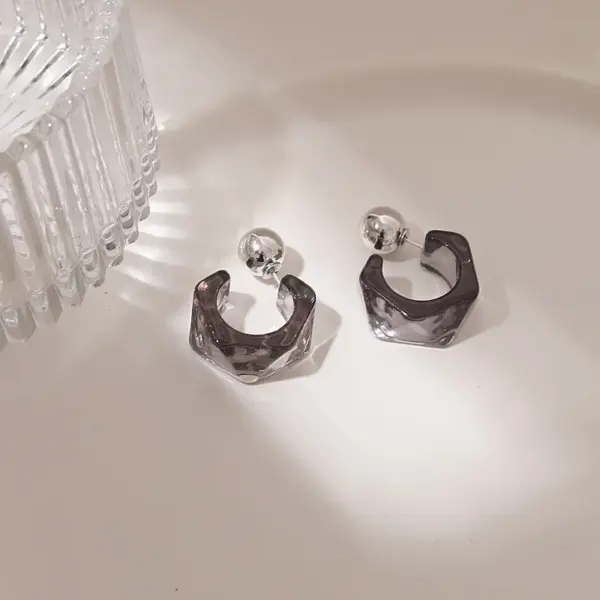 Trendy Acrylic Hoop Earrings for Women - Image 18