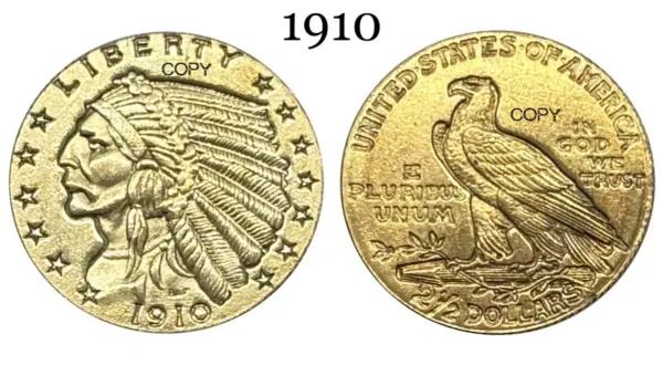 1910 Liberty Eagle Commemorative Coin Replica - Image 5