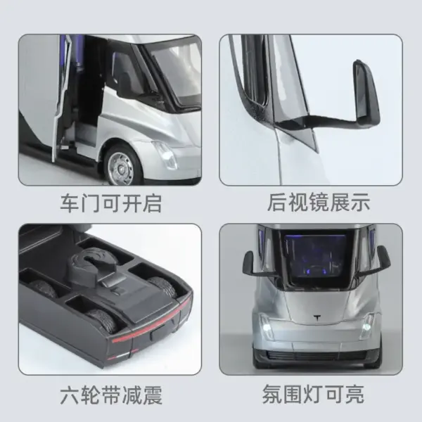 1:32 Scale Tesla SEMI Truck Model Car - Image 4