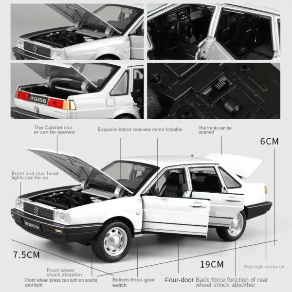VW Santana Retro Diecast Car Model 1:24 - Image 4