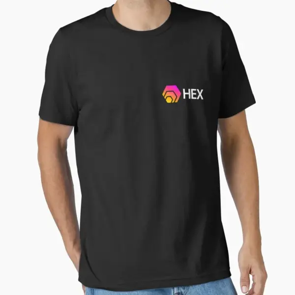 HEX Crypto Logo Cotton T-Shirt for Men - Image 6