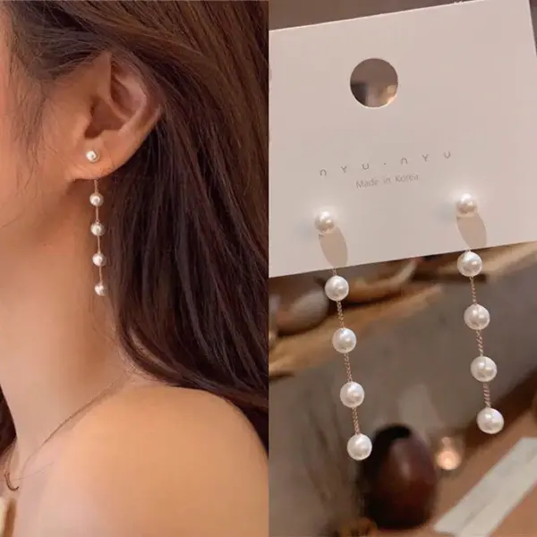 Trendy Drop Earrings with Star Heart Pendants - Image 13