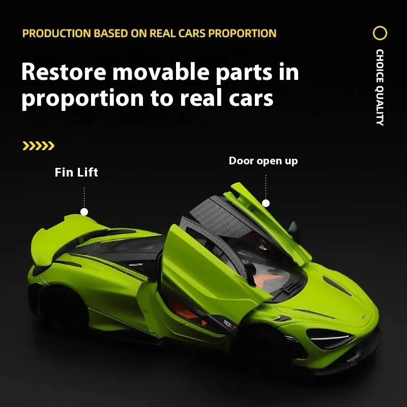 1:24 McLaren 765LT Diecast Metal Car Model 4 1:24 McLaren 765LT Diecast Metal Car Model - Image 4