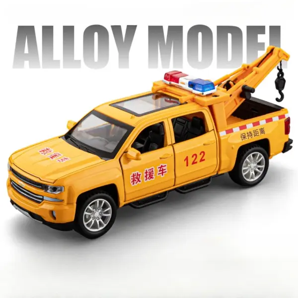 1:32 Diecast Rescue Trailer Model Car - Image 8