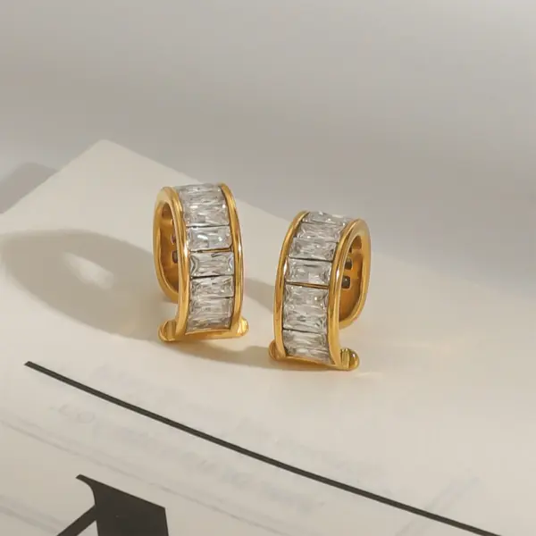 Gold Plated Stainless Steel C-shape Ear Clips - Image 5