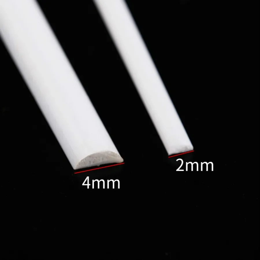 100pcs ABS Plastic Half Round Rods 1-5mm 3 100pcs ABS Plastic Half Round Rods 1-5mm - Image 3