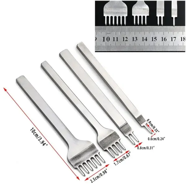 Leather Craft Hole Punch Set 3mm-6mm 4pcs - Image 5