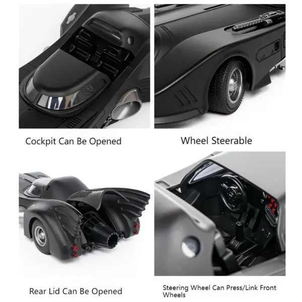 1/18 Scale Diecast Batmobile with Lights & Sound - Image 6