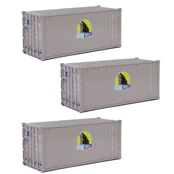3 Pack O Scale 20ft Shipping Containers - Image 9