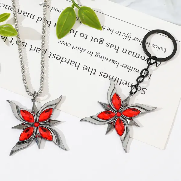 Genshin Impact Arlecchino Cosplay Keychain - Image 5