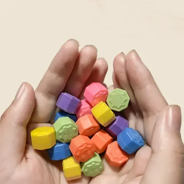6Pcs Colorful Gonggi Jack Stone Set - Image 4