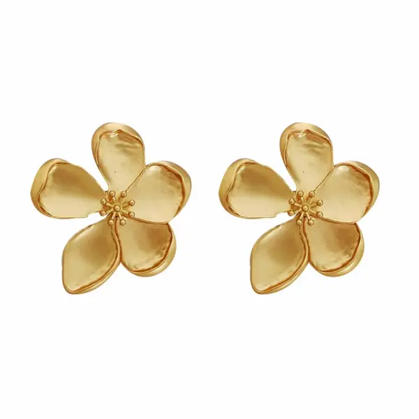 Big Red Flower Stud Earrings for Women - Image 6