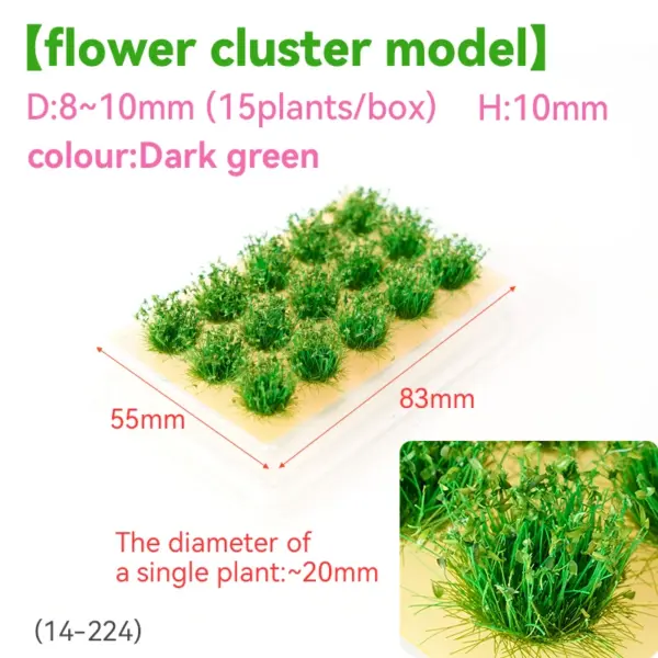 15pcs Miniature Flower Grass Clusters 8mm-10mm - Image 17