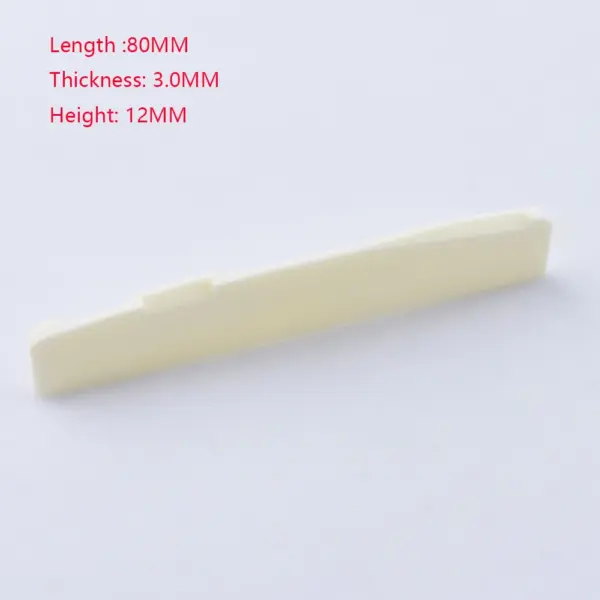 Bone Saddle for Folk Acoustic Guitar 72-80MM - Image 8