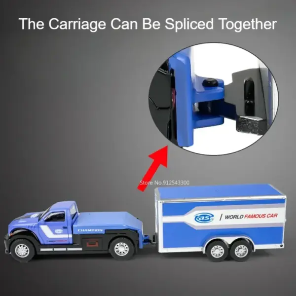 1:64 Diecast Alloy Trailer Model Toy Car - Image 6