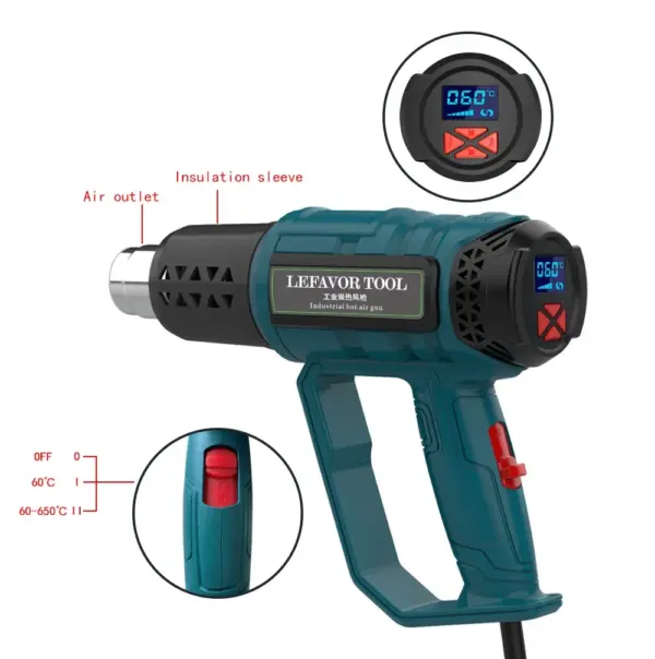 2000W Digital Hot Air Gun with Thermoregulator - Image 3