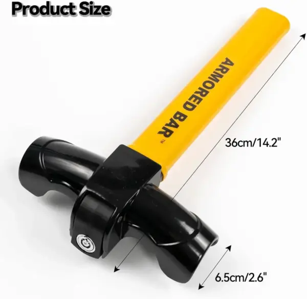 Universal Car Steering Wheel Lock with Keys - Image 7