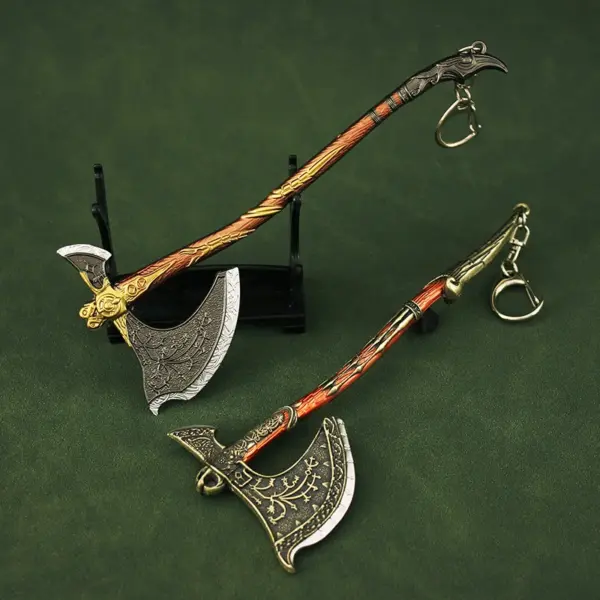 God of War Kratos Axe Metal Keychain - Image 6