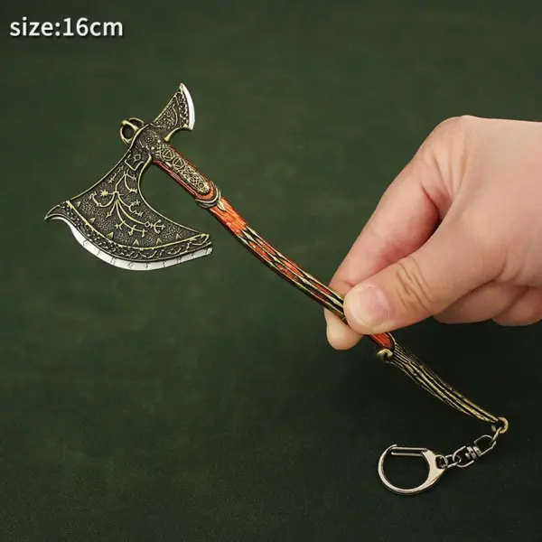 God of War Kratos Axe Metal Keychain - Image 3