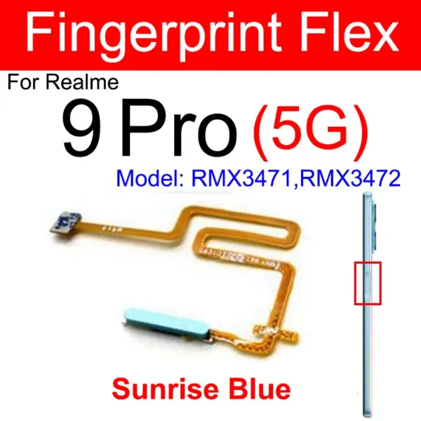 Realme Fingerprint Sensor Flex Cable for 7 8S 9Pro - Image 7