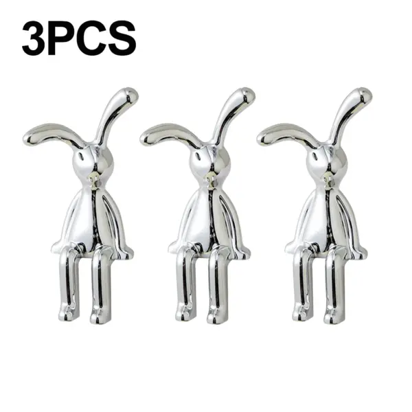 Silver Bunny Decorative Ornament for Home Decor - Image 8