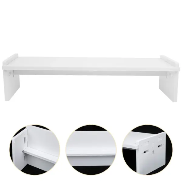 White Adjustable Laptop Monitor Stand - Image 2