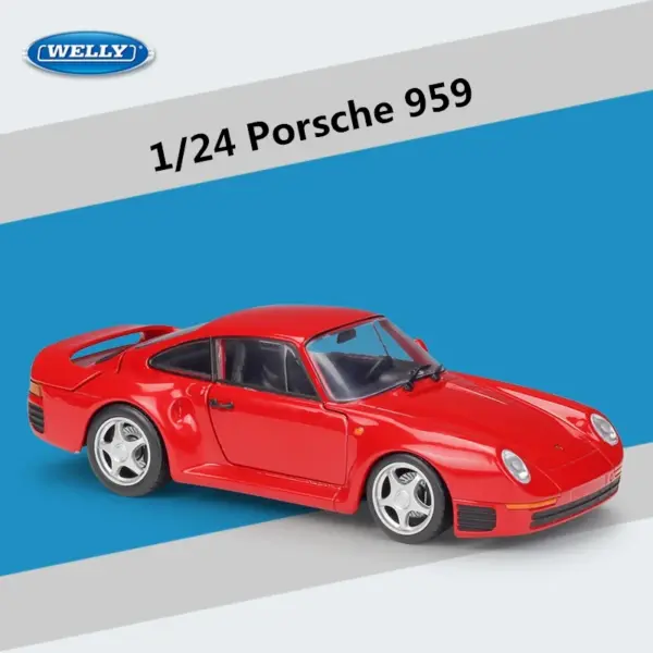 WELLY 1:24 Porsche 959 Diecast Car Model - Image 8