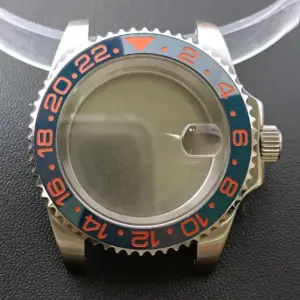 NH35 GMT Steel Watch Case 40.5mm Silver 237 Sc8b73b6c0f0646ea922c97f483de3c54A 1