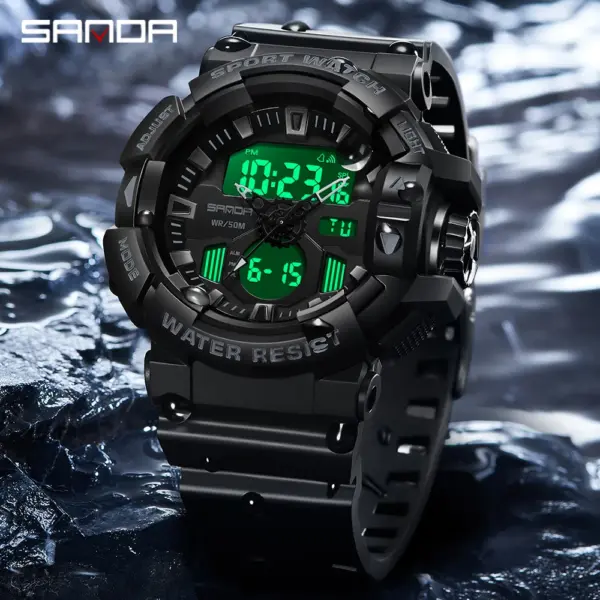 SANDA 3129 Military Sport Quartz Wrist Watch - Image 4