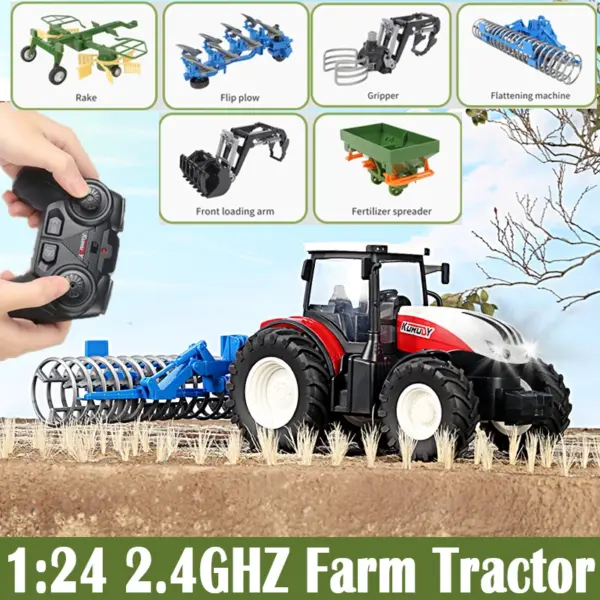 1/24 Scale Remote Control Farm Tractor - Image 2