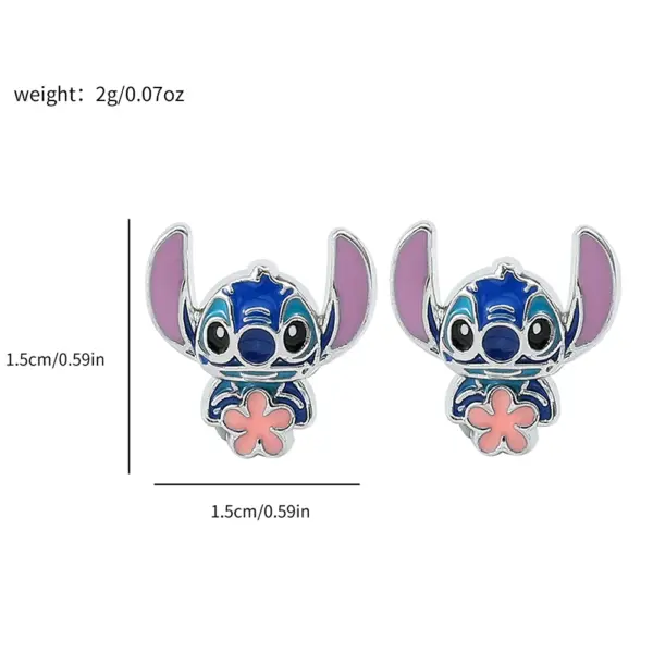 Disney Stitch Flower Stud Earrings - Image 2