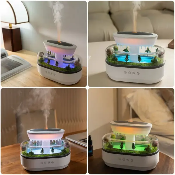 Rain Cloud Essential Oil Humidifier with LED Light - Image 6