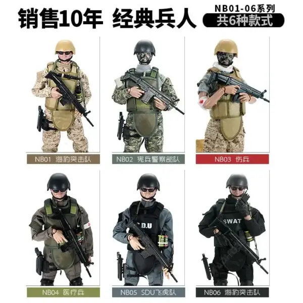 1/6 Scale Military SWAT Action Figure Model - Image 2