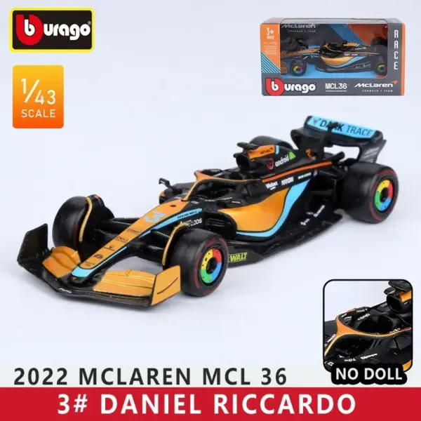 Bburago 1:43 F1 Racing Car Model Red Bull RB20 - Image 8