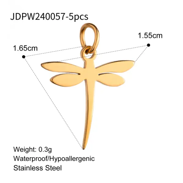 5 Pcs Stainless Steel Star Pendant Charms - Image 22