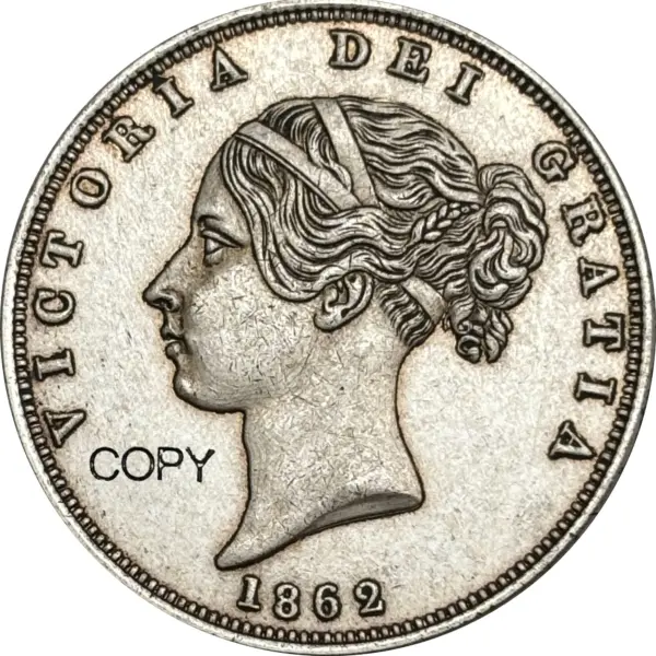Victorian Silver Plated Half Crown Coin - Image 5