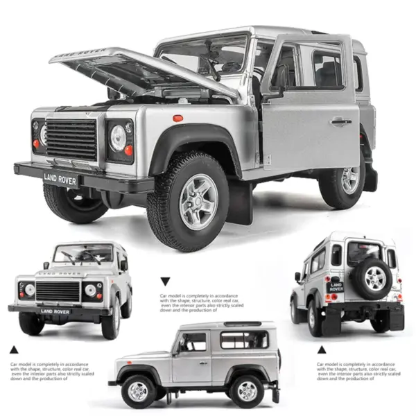WELLY 1:24 Land Rover Defender Diecast Model - Image 4