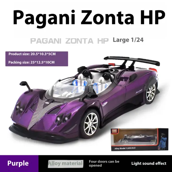 1:24 Pagani Zonda HP Barchetta Diecast Model - Image 14