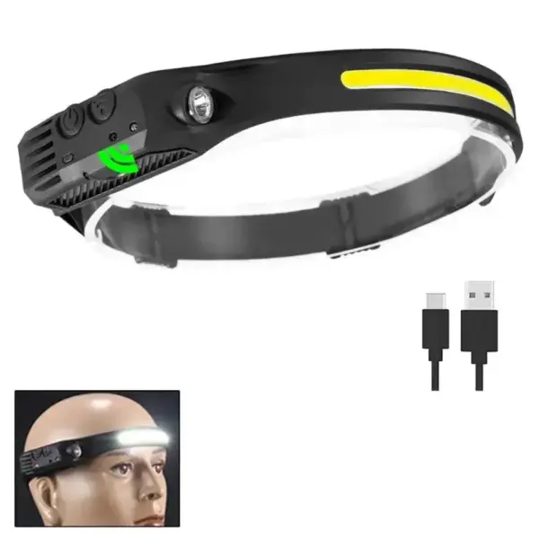 COB LED Sensor Headlamp Waterproof Rechargeable - Image 9
