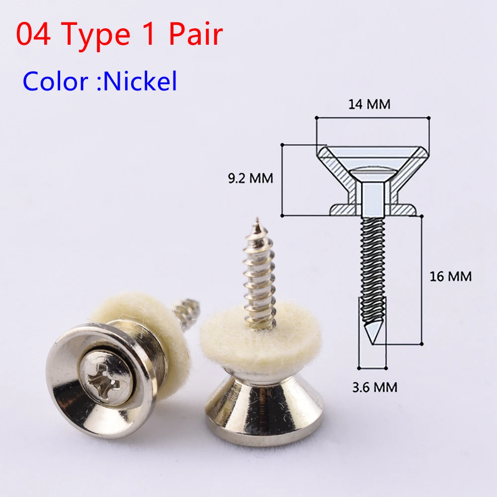 Guitar and Bass Strap Button Pins Set 19 Guitar and Bass Strap Button Pins Set - Image 19