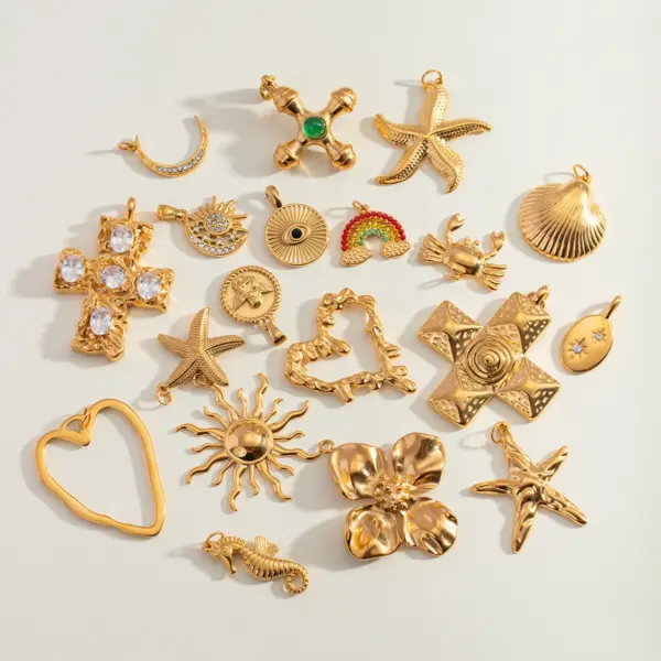 Stainless Steel Sea Shell Starfish Charms - Image 5