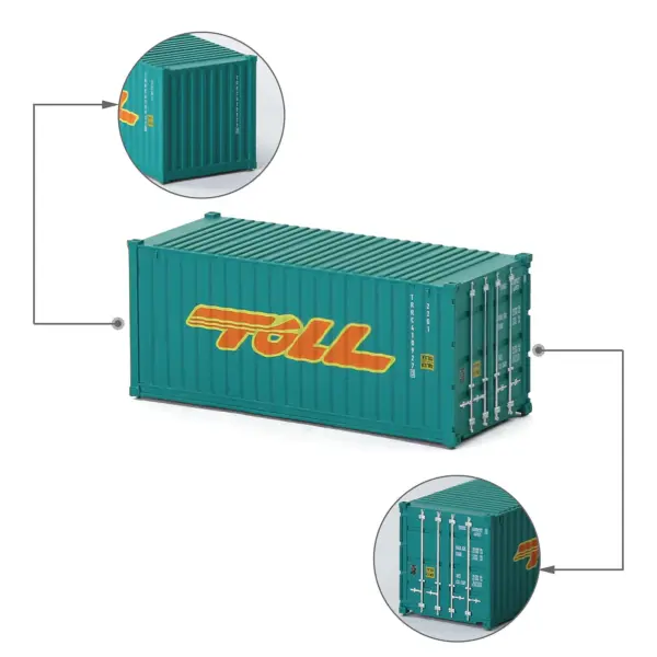 N Scale 1/160 20ft Shipping Container Model - Image 13