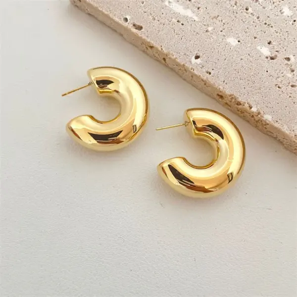 Geometric Metal Drop Earrings for Women - Image 17