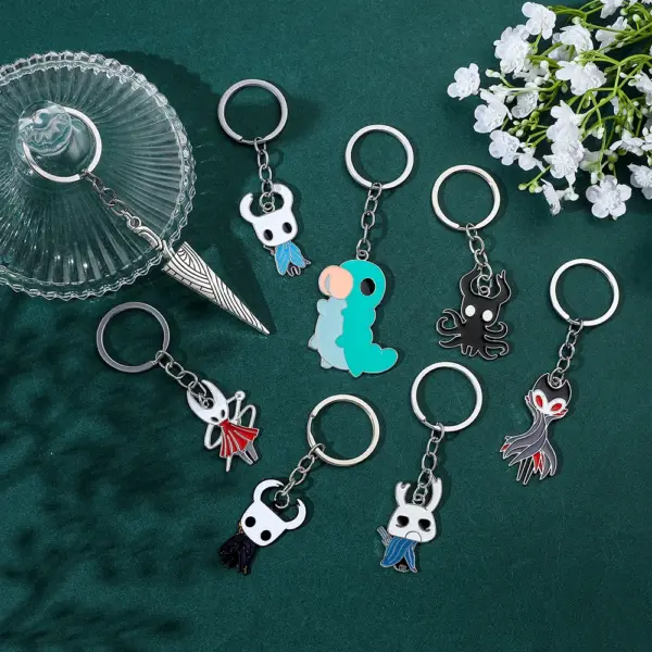 Hollow Knight Octopus Metal Keychain - Image 2