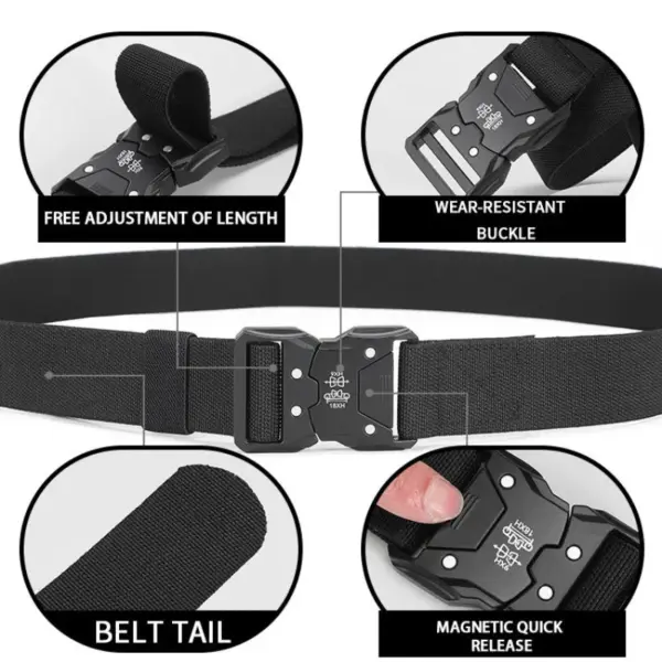 FRALU Tactical Elastic Belt with Metal Buckle - Image 3
