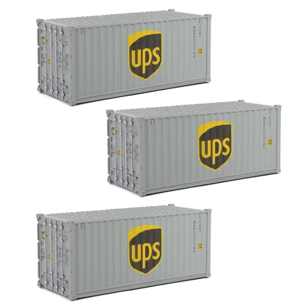 3 Pack O Scale 20ft Shipping Containers - Image 8