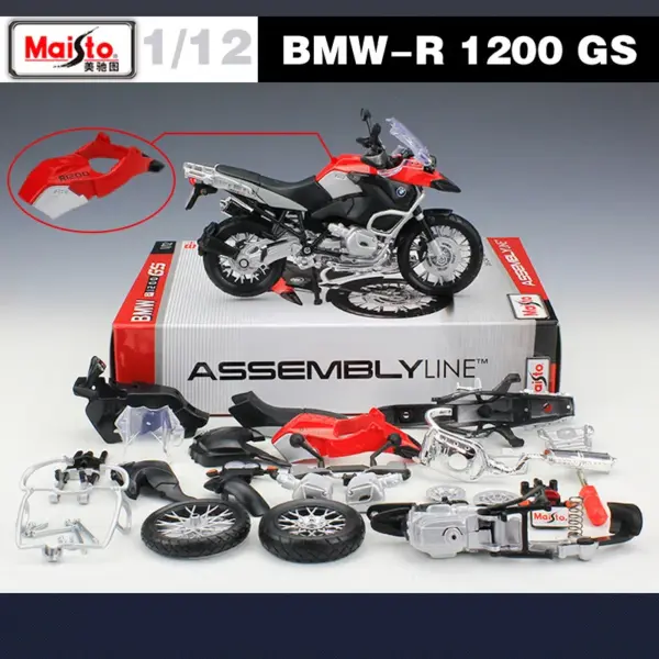 Maisto 1:12 BMW R 1200 GS Diecast Model - Image 4