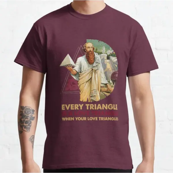 Pythagoras Triangles Graphic Cotton T-Shirt - Image 5